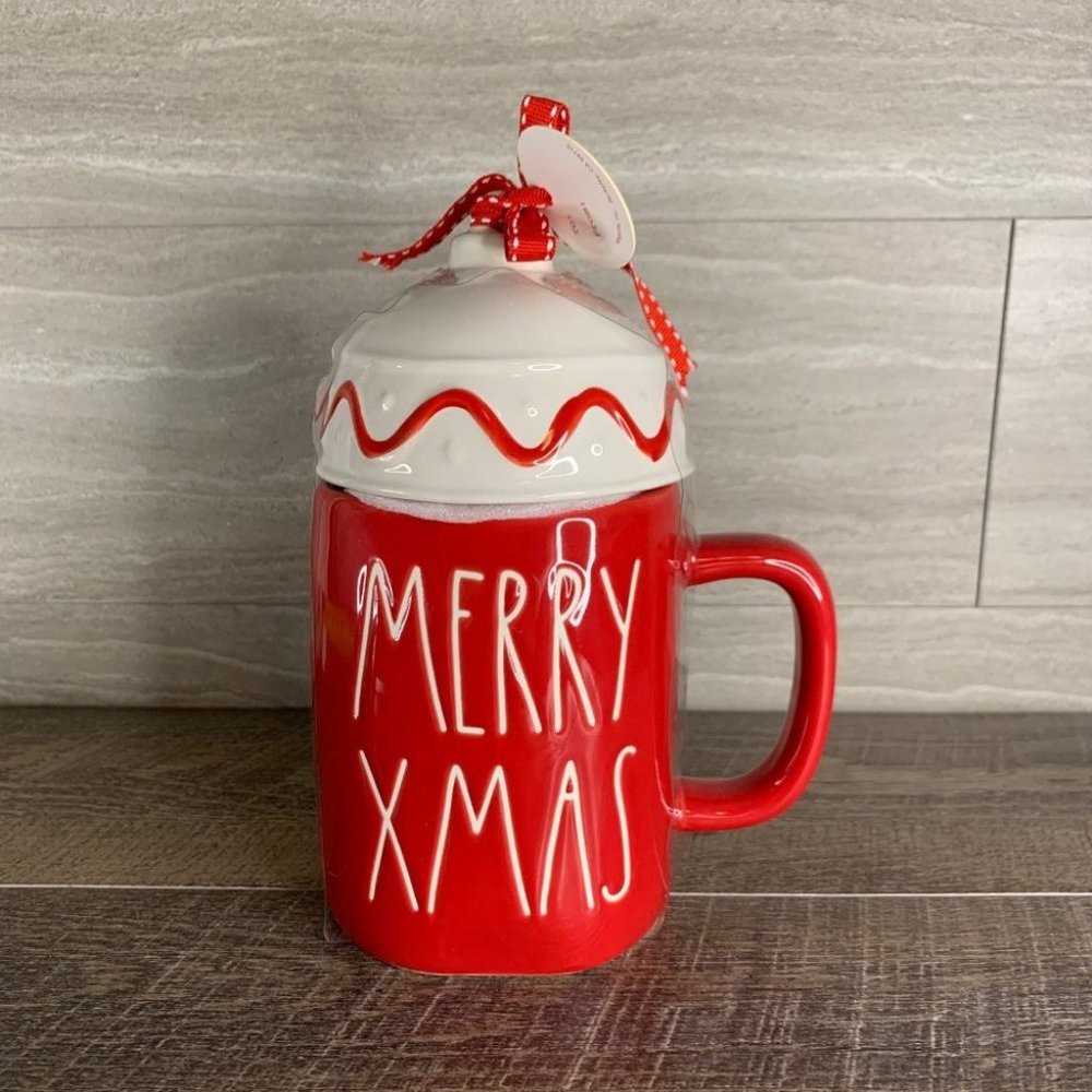 Rae Dunn Merry Xmas Ornament Topper Mug